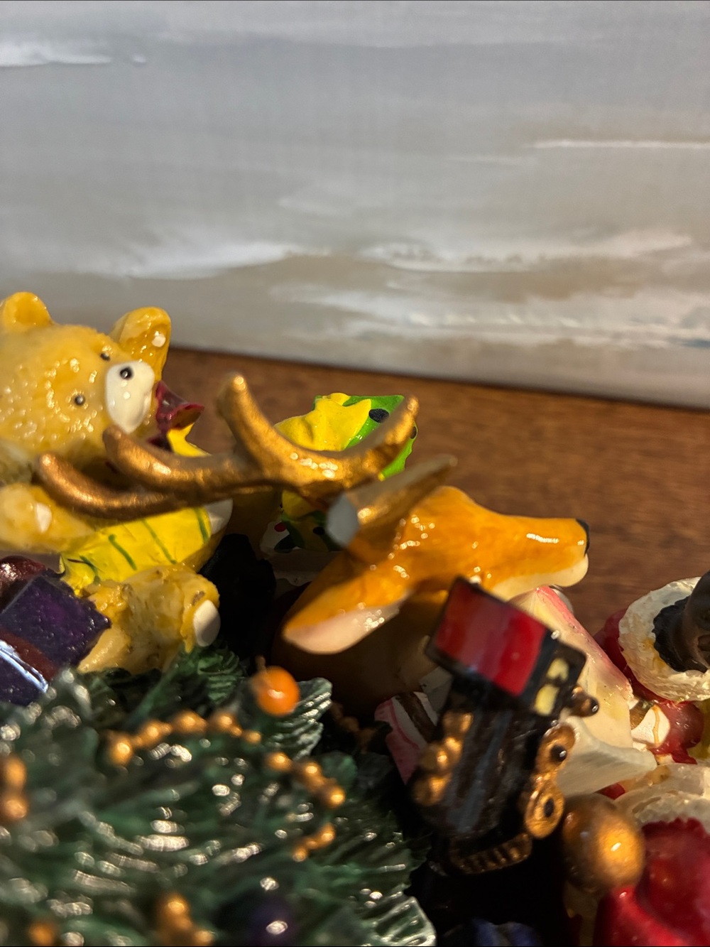 Fitz & Floyd Musical - Festive Red Santa Sleigh Car Holiday Figurine - Picture 6 of 9